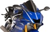 PUIG Z-Racing Windscreen Black For Yamaha YZF-R7 2022, 2024-2025 - Double height windscreen for Yamaha YZF-R7