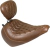 Tripper Diamond Brown Solo Seat Wide & Low w/Backrest - For 18-21 Harley FLFB Tripper Diamond Brown Solo Seat Wide & Low w/Backrest - For 18-21 Harley FLFB