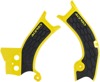X-Grip Frame Guards Yellow/Black - For 18-23 Suzuki RMZ250/450