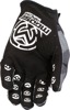 Moose Offroad Youth MX1 Gloves White Black Medium - Youth MX1 short cuff gloves in white and black