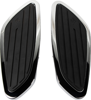 Swept Driver Floorboards Chrome/Black - For Shadow Aero Spirit Phantom