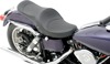 Drag Specialties 2-Up Double Bucket Vinyl Seat Black For Harley FL/FX 66-84 - 2-Up touring seat For Harley FL/FX 1966-1984