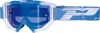 3200 Light Blue / White Venom OTG Goggles - Blue Dual Mirrored Lens