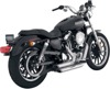Shortshots Staggered Chrome Full Exhaust - 04-13 Harley Sportster