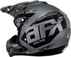 AFX FX-17 Attack MX Helmet Matte Black Frost Gray XL - Vented MX helmet, Matte Black/Frost Gray, XL