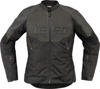 ICON Women's Overlord3 Leather Jacket Black L - Women's Sport Fit Leather Jacket