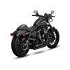 Vance & Hines Shortshots Staggered Exhaust Black For Harley Softail - Fits Harley Softail Fat Boy, FXDR, Breakout FXBR