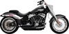 Vance & Hines Shortshots Staggered Exhaust Black For Harley Softail - Fits Harley Softail Fat Boy, FXDR, Breakout FXBR