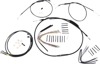 Burly Brand Jail Bar Cable Kit 14in T-Bar Black For Harley Dyna Fat Bob