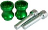 Vortex Swingarm Spools 10mm Green Pair For Most Late Kawasaki - 10mm Green Swingarm Spools For Most Late Kawasaki