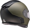 Z1R Warrant Carbon Helmet Green/Black 2XL - Full face helmet with drop-down sun visor