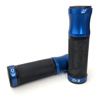 D3 Motorcycle Grips - Black w/ Blue Metal Trim, 7/8" bars w/ Twist Throttle D3 Motorcycle Grips - Black w/ Blue Metal Trim, 7/8" bars w/ Twist Throttle