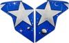 ICON Airflite Helmet Side Plates SF Glory Silver Blue One Size - Replacement side plates for Icon Airflite helmets