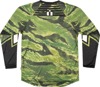 ICON Tigers Blood Jersey Black Camo Green Men's XL - Men's XL jersey, black/camo green, long sleeve