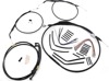 Burly Brand Jail Bar 12in Cable Kit Black For Harley FXDF Fat Bob - 12in T-Bar cable kit For Harley FXDF Fat Bob models
