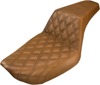 Step-Up Lattice Stitched 2-Up Seat Brown - For 96-03 Harley FXD Step-Up Lattice Stitched 2-Up Seat Brown - For 96-03 Harley FXD