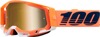 100% Racecraft 2 Goggles Coral Orange Gold Mirror Lens Adult Unisex - Premium offroad goggles with gold mirror lens