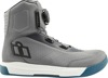 ICON Overlord Vented CE Boots Gray/Teal/White Size 13 - Ventilated CE-certified riding boots