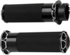 Bevelled Fusion Series Grips Black by Arlen Ness Fits Fly-By-Wire Models