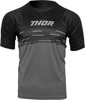 Thor Assist Shiver Short-Sleeve Jersey Black/Gray Men's XS - Performance MTB jersey in Black/Gray, Men's XS
