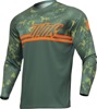 THOR Youth Sector DIGI Camo Jersey 2XS Orange Camo Green Unisex - Youth race jersey, 2XS, Orange/Camo Green