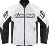 ICON Mesh AF Leather Jacket 2XL Black/White Men's - Durable sport-fit leather and mesh jacket