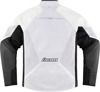 ICON Mesh AF Leather Jacket 2XL Black/White Men's - Durable sport-fit leather and mesh jacket