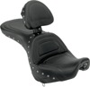 Explorer Special Studded 2-Up Seat Black Gel w/Backrest - For 00-07 FXSTD