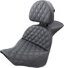 Explorer Lattice 2-Up Seat Gel w/Backrest - For 18-21 Harley FLFB