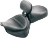 Touring Smooth Vinyl 2-Up Seat Black w/Backrest - For 99-13 Yamaha Road Star Touring Smooth Vinyl 2-Up Seat Black w/Backrest - For 99-13 Yamaha Road Star