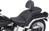 Explorer Special Studded 2-Up Seat Black Gel w/Backrest - 00-06 HD Softail