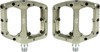 Renthal Revo-F Flat Pedals Silver/Gold Pair - Flat pedals, aluminum, silver/gold, pair, universal fit