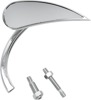 Arlen Ness Chrome Teardrop Diecast Mirror Right, 4-1/2"x1-1/2"