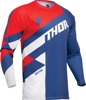 Thor Youth Sector Checker Jersey Red White Navy Large - Youth large race jersey in red, white, navy