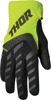 Thor Youth Spectrum Gloves Acid/Black 2XS - Short cuff youth gloves in Acid/Black