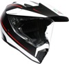 AX9 Pacific Road Offroad Helmet Matte White/Black/Red Medium/Large