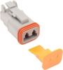Deutsch DT Series 2-Wire Plug & Wedgelock - Grey Repl HD 72132-94GY