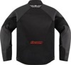 ICON Mesh AF Leather Jacket Men's Small Black/Red - Durable mesh and leather riding jacket.