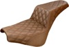 Step-Up Lattice Stitched 2-Up Seat Brown - For 18-20 HD FXBB Step-Up Lattice Stitched 2-Up Seat Brown - For 18-20 HD FXBB