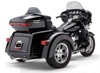 Chrome Dual Slip On Exhaust - For 09+ Harley Tri Glide