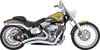 Chrome Big Radius PCX Full System Exhaust For 13-17 Softail Breakout