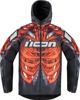 ICON Airform Manik'R Jacket Men's S Black/Red - Men's sport riding jacket, size S, Black/Red