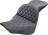 Saddlemen Explorer LS Seat Black For Harley FXBR FLFBS FLFB - 2-up LS seat For Harley FXBR, FLFBS, FLFB models