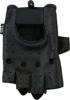 Z1R Women's 243 Half Gloves Black Large - Perforated deerskin half gloves for women, size L