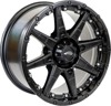 AMS Roll'n 105 Wheel 14x7 Satin Black, 4/110, 5+2 Offset - 14x7 Satin Black Wheel For ATV/UTV 4/110 bolt pattern