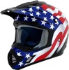 AFX FX-17 Flag Helmet 3XL Black/Blue/Red/White Unisex - 3XL MX helmet, Flag graphic, Black/Blue/Red/White