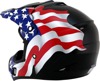 AFX FX-17 Flag Helmet 3XL Black/Blue/Red/White Unisex - 3XL MX helmet, Flag graphic, Black/Blue/Red/White