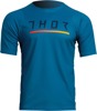 Thor Assist Caliber Short-Sleeve Jersey Black/Teal Men's XS - Performance MTB jersey, men's XS, Black/Teal