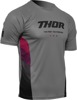 THOR Assist React Short-Sleeve Jersey Gray/Purple Men's Large - Performance MTB jersey, moisture wicking, men's size L