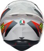 AGV K1 S Blipper Helmet Gloss Black/Red/Gray Small - Full face helmet, gloss black/red/gray, size small